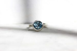 Blue topaz ring
