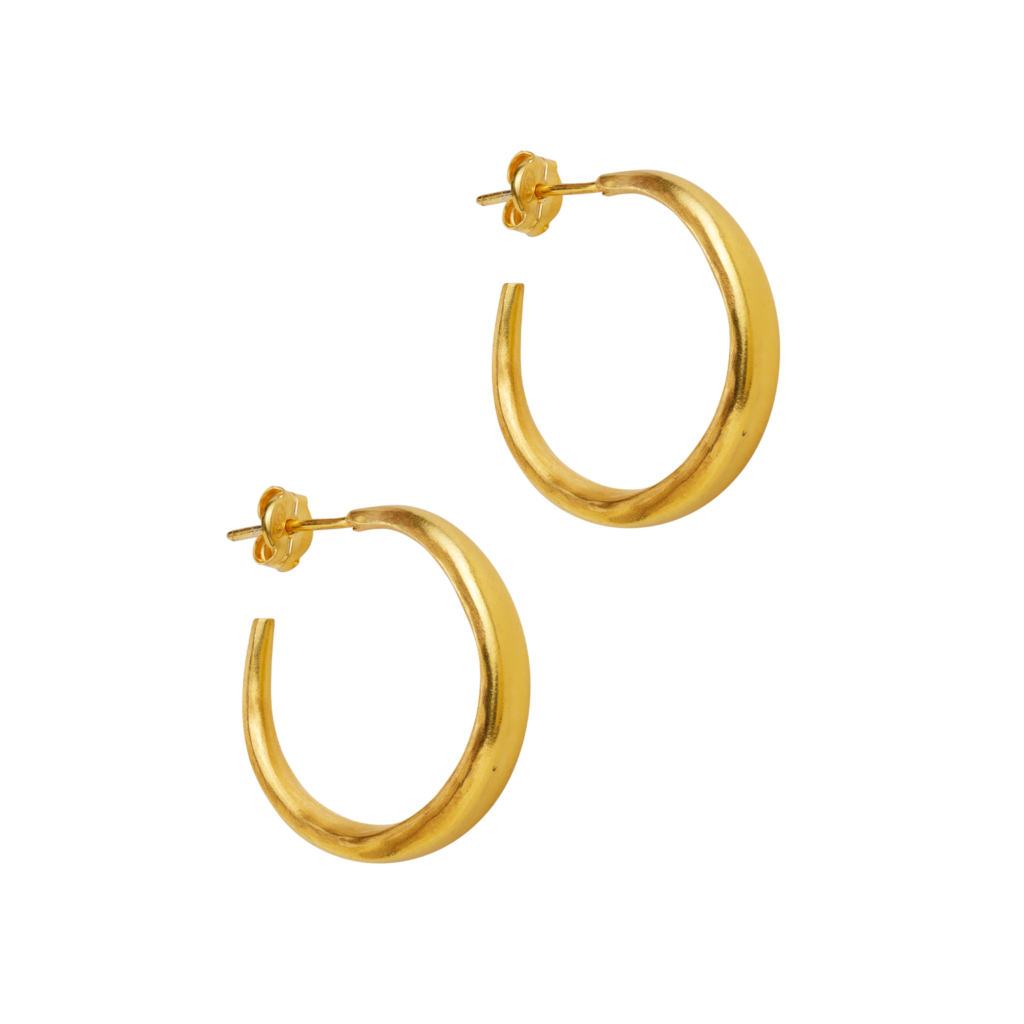 Small Silver Chenier Hoop Earrings
