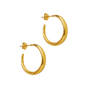 Small Silver Chenier Hoop Earrings