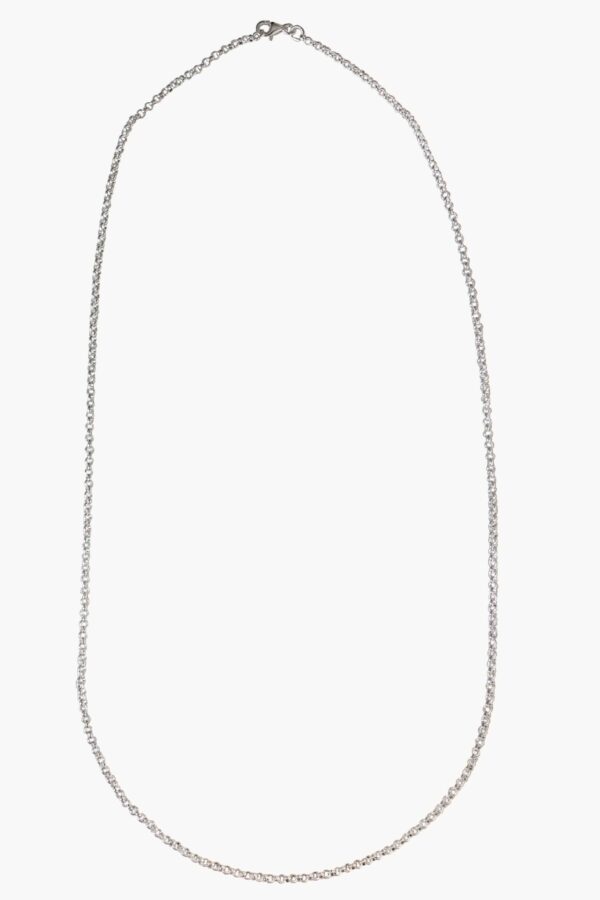 Unisex plain silver chain