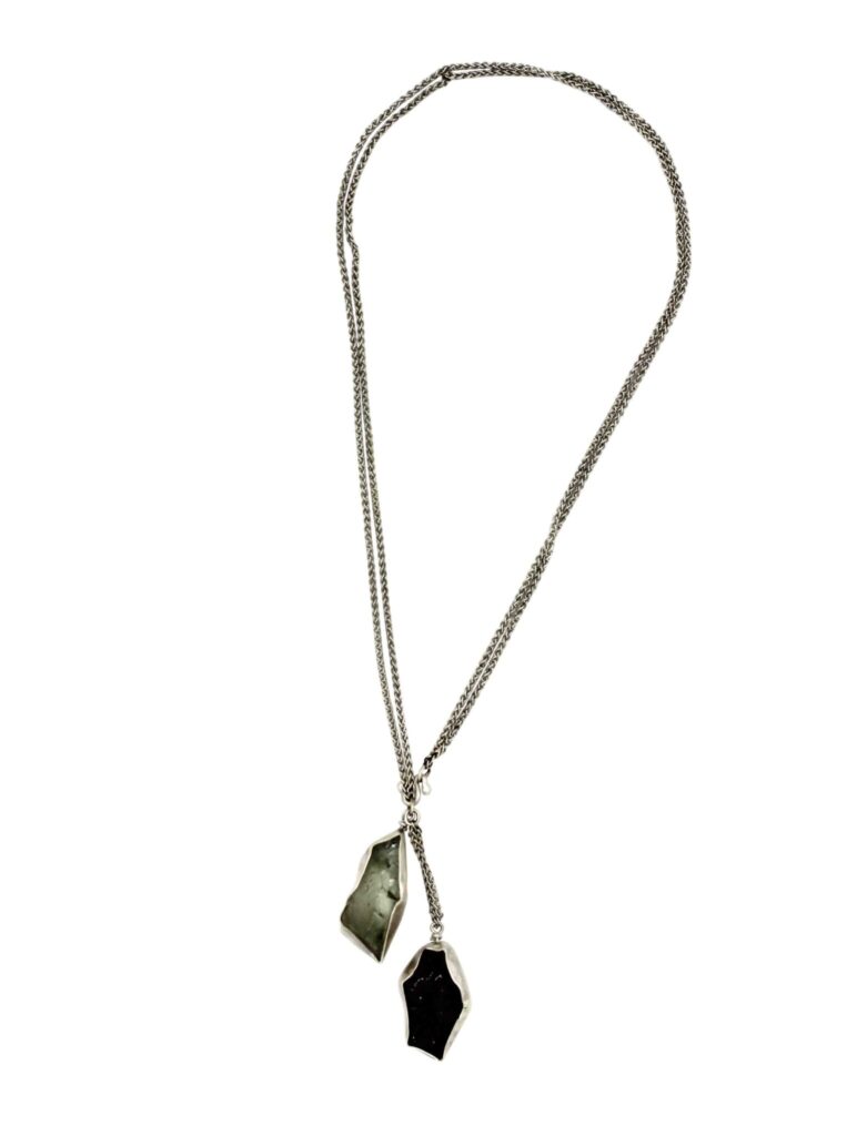 White amethyst and whisky quartz necklace NT1