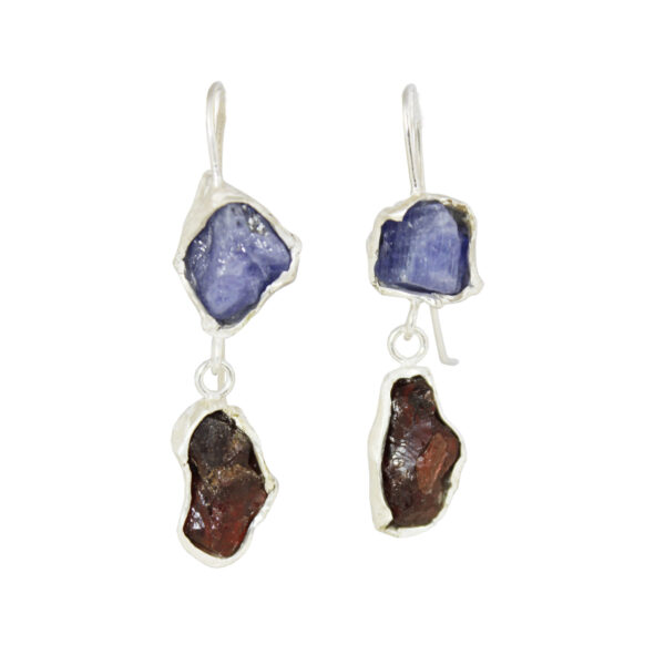Tanzanite and Garnet Drop Earrings - ET5
