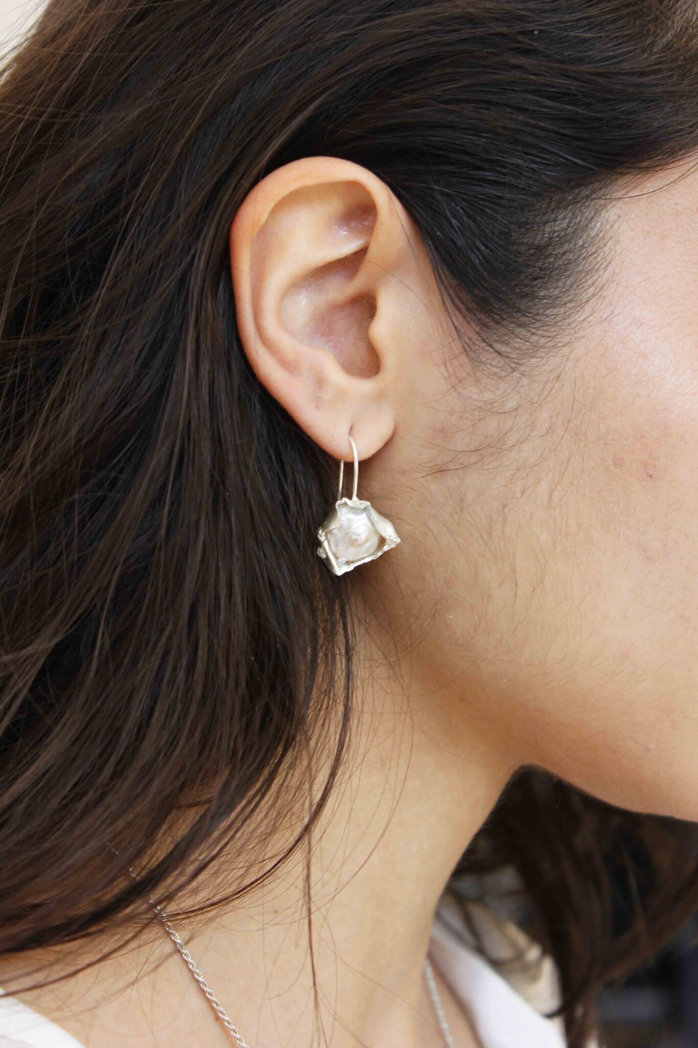 Pearl Drop Earrings - Image 2