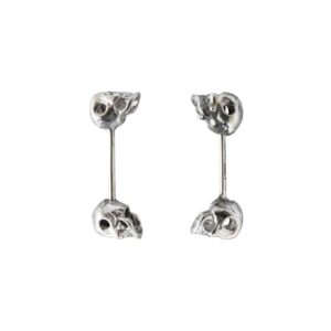 Double Tiny Skull Earrings