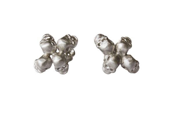 Unique Silver Skull Earrings