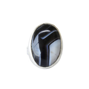 Black agate ring