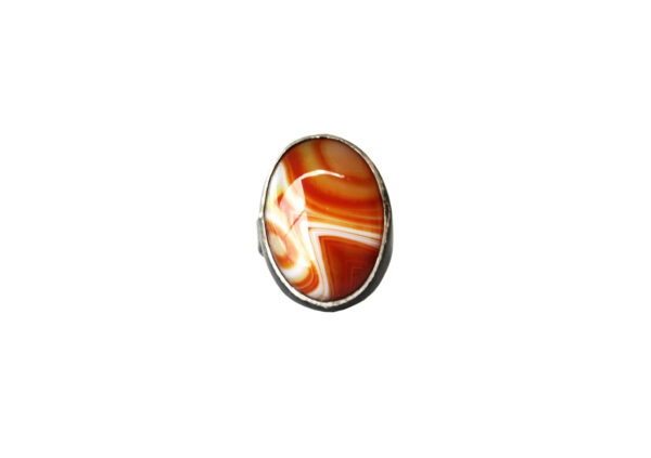 Orange agate ring