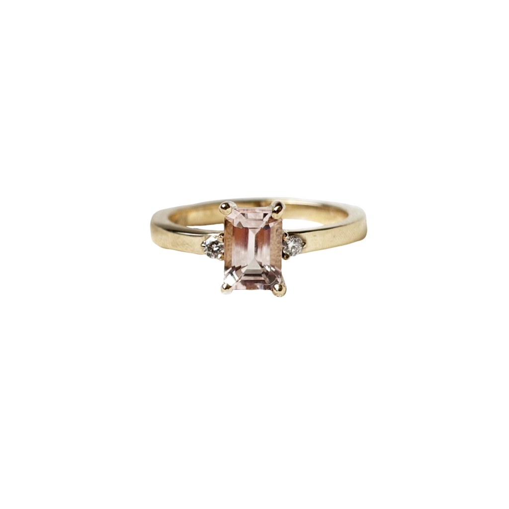 Μorganite and Diamonds ring
